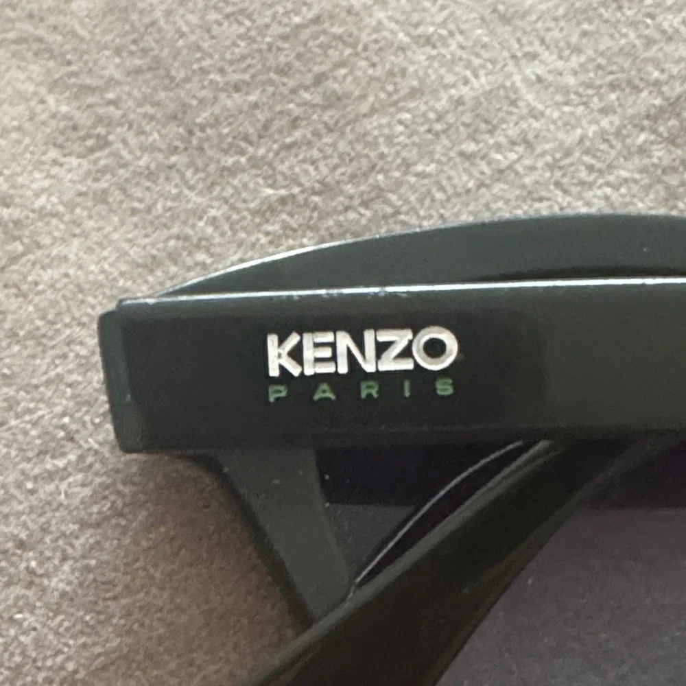 Kenzo Black Sunglasses with Red Accents